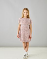 Kortärmad klänning i Kamma till barn 4-12 år